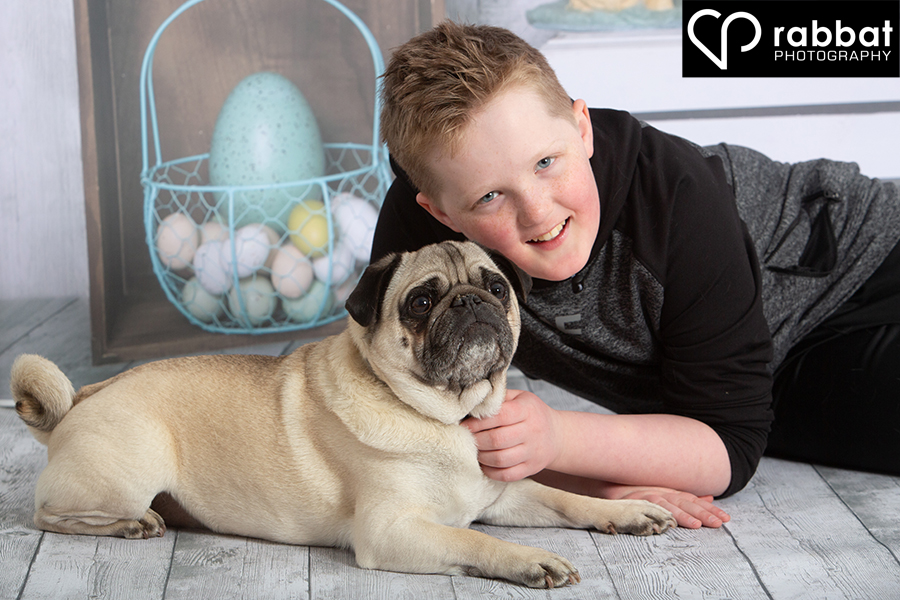 Easter session with dog