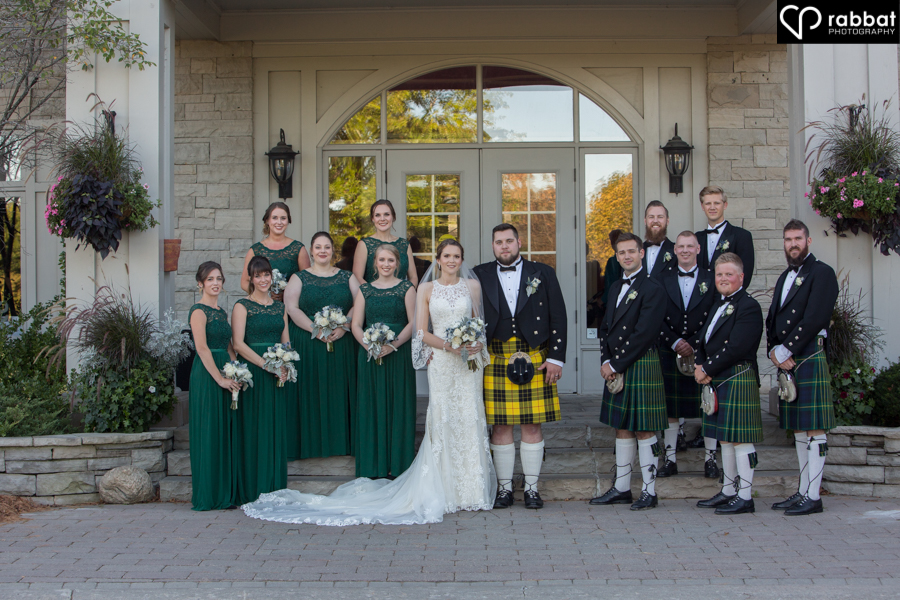 Bridal party in front of King’s Riding