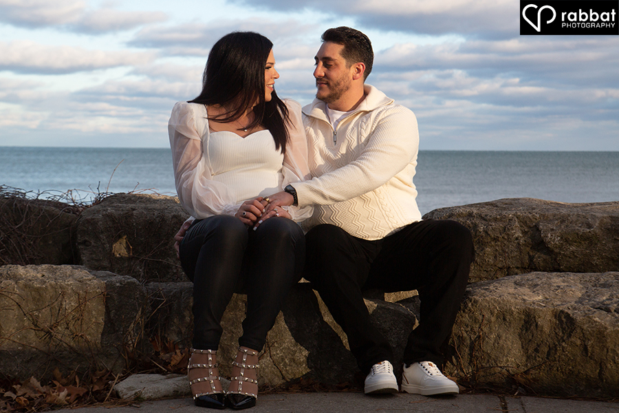 Engagement Photos by Lake Ontario in Port Credit