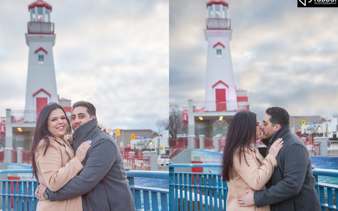 Engagement Photos by the lighthouse in Port Credit