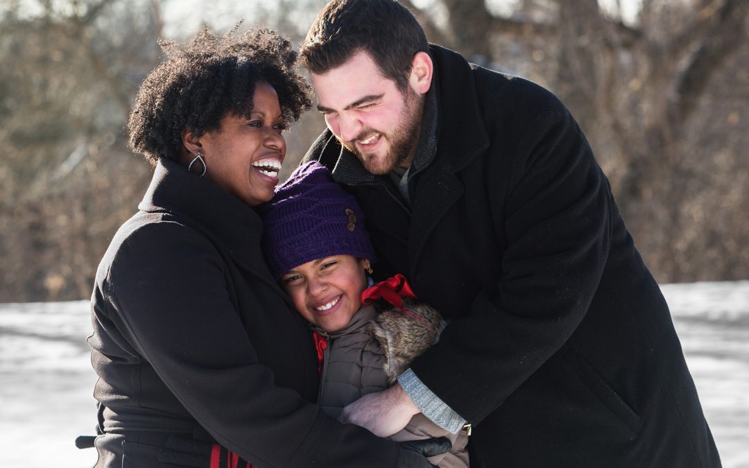 Fun Outdoor Winter Family Portrait